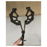 ANTIQUE FERGUSONS CAST IRON ADJUSTABLE OIL LAMP