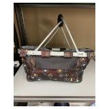 FOLDING BASKET ALUMINUM HANDLE PICNIC TIME