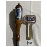 PABST AND BUD LIGHT RESIN TAP HANDLES