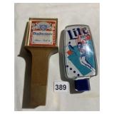 BUDWEISER TAP WOOD WITH SKI LIGHT BEER