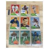 9- 1960 FLEER AND TOPPS FOOTBALL CARDS NICE