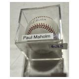 PAUL MAHOLM AUTOGRAPHED MAJOR LEAGUE BASEBALL IN
