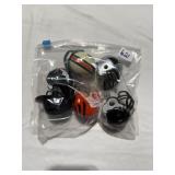 SIX MINI HELMETS INCLUDING DOLPHINS