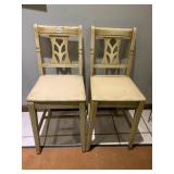 WOODEN CHAIRS 14.5 W X 35.5 H X 17 D, TIMES 2