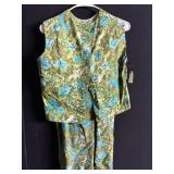 1950S SLEEVELESS TWO PIECE WITH SKIRT AND TOP