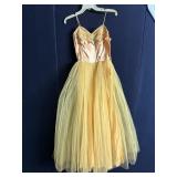 VINTAGE DRESS WITH NETTING SIDE ZIPPER  NEED