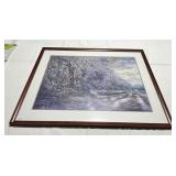 BLOSSOM WOODS BY HOWARD 1991 - PRINT UNDER GLASS