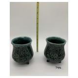 HULL EMBOSSED FOOTED PLANTERS