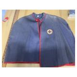 RED CROSS DRESS AND CAPE W/ APRON SZ. 12