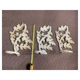 3 METAL WALL PLANT HOLDERS