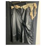 SATIN ANTIQUE SKIRT W/ ANTIQUE LACE AS FOUND