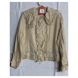 VINTAGE SILK FANCY BLOUSE W/ WIDE COLLAR - 13"