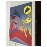 BATMAN AND ROBIN SILKSCREEN, WITH COA MEASURING
