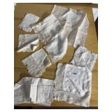 10 HANKIES INCLUDING WEDDING HANKIE