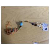 GLASS BEAD NECKLACE WITH CARVED HEAD FROM PARIS