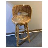 WICKER BAR STOOL 16 W X 38.5 H X 16 D