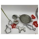 VINTAGE COOKIE CUTTERS AND COPPER PAN