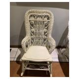 WICKER ROCKER CHAIR, NEEDS ROCKER REPAIRED