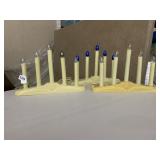 5 ARM WINDOW CANDLES VINTAGE PLASTIC THREE TO GO