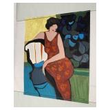 ITZCHAK TARKAY SILKSCREEN TITLED "RED DRESS"