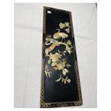 CHINESE LACQUERED PANEL W/ MOTHER OF PEARL 12" X