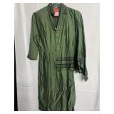 HELEN OF CALIFORNIA GREEN VINTAGE DRESS ONE