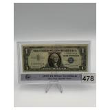 1957 $1 SILVER CERTIFICATE BLUE SEAL REGULAR