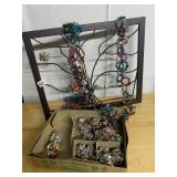 VINTAGE GARLAND AND ALUMINUM BALL ORNAMENTS