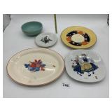 MCCOY BOWL, TITIAN WARE HAND PAINTED DAMASK, THE