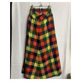 FLORENCE WALSH WOOL PLAID SKIRT 14 INCH ACROSS
