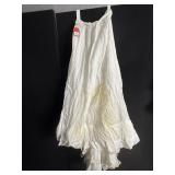 UNDER DRESS W/ LACE TRIM, HAS STAIN IN FRONT