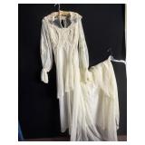 ALFRED ANGELO IVORY WEDDING GOWN W/ LONG TRAIN -