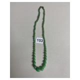 GREEN GLASS BEADS GRADUATED SIZES