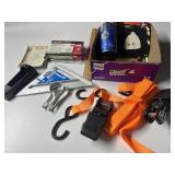 RATCHET TIE DOWN STRAPS, VALSPAR METALLIC PAINT,