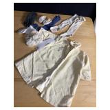 VINTAGE BABY BOOTIES, JACKET WITH EMBROIDERED MAN