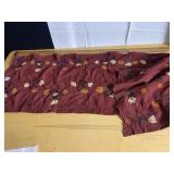 120" X 19" AND STITCHED FLOWER DESIGN FABRIC