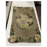HOOKED RUG/BENCH COVER 24" X 36"