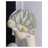 SATIN HAND WORK SUNFLOWER LADIES CAP