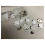ASSORTED CLOCK PARTS AND WATCH PARTS SMALL GEARS