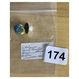 HAND PAINTED PORCELAIN BUTTONS FORGET ME NOT