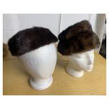 2 FUR HATS SAKS FIFTH AVE AND LILLY DACHE