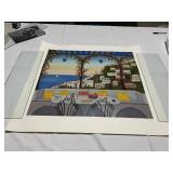 FRANCH LEDAN "AMALFI COAST" MIXED MEDIA SERIGRAPH