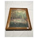 EARLY AMERICAN LIFE ORIGINAL OIL BY G.M. LANGE -