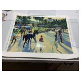 HOWARD BEHREN DAY AT THE RACES" - 36" X 45.5"