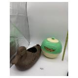 BROWN DUCK, BURRITE MODERN COOKIE JAR MCM