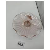 ANCHOR HOCKIN TIDBIT PLATE PINK DEPRESSION