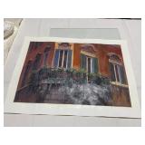 GREGORY WILHELMI TITLED ROMAN BALCONY MIXED MEDIA
