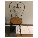 WROUGHT IRON ICE CREAM PARLOR CHAIR