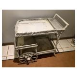 WICKER TEA CART 18 W X 32 H X 32 L