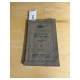CHEVROLET MOTORS CAR INSTRUCTIONS OF OPERATION
